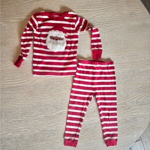 Carter’s Brown Santa two piece striped pajama set, 2T